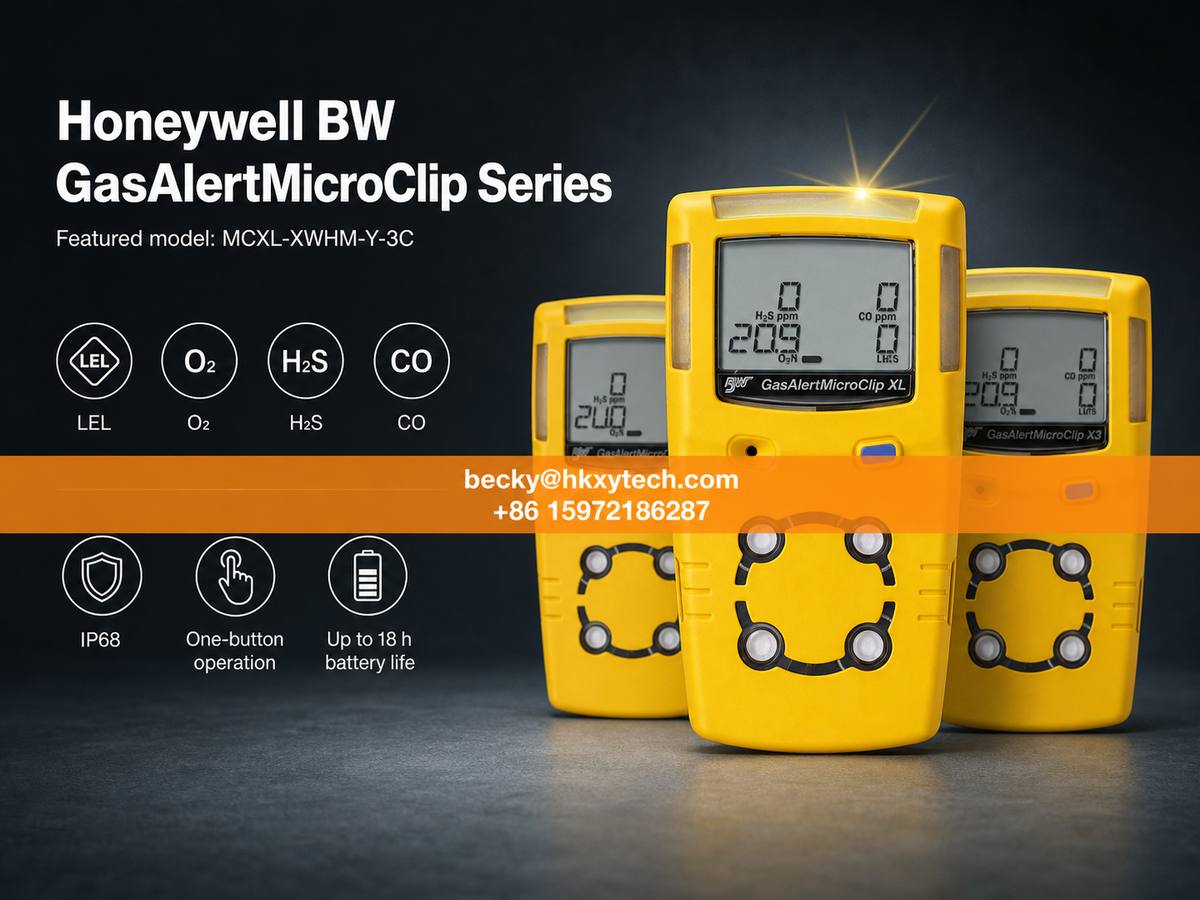 Honeywell BW GasAlertMicroClip series supplier featuring MCXL-XWHM-Y-3C