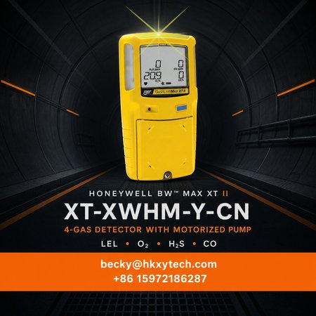 Honeywell BW Max XT II XT-XWHM-Y-CN four-gas detector with pump