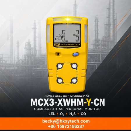 Honeywell GasAlertMicroClip X3 MCX3-XWHM-Y-CN compact four-gas detector