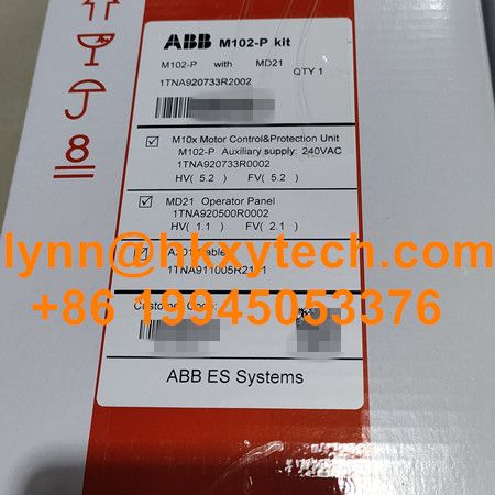 ABB 1TNA920733R2002 M102-P WITH MD21 (240VAC) M10x Motor Control and Protection Unit 1TNA920733R2002 Arrived